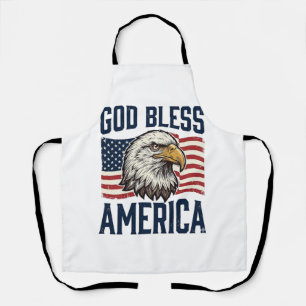 Gott segne Amerika Adler Patriotisches Vektordesig Schürze