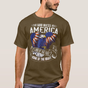 Gott segne Amerika AdlerLand der freien Zuhause de T-Shirt