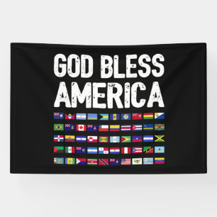 Gott segne Amerika alle Länder Latino-Stolz I Banner