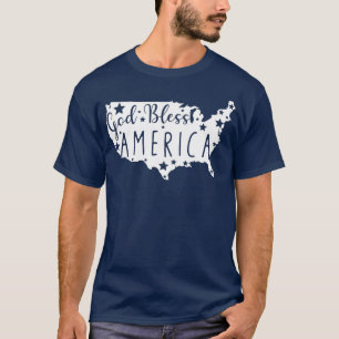 Gott segne Amerika am 4. Juli Amerikaner T-Shirt