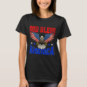 Gott segne Amerika American Eagle Flag 4. Juli Got T-Shirt