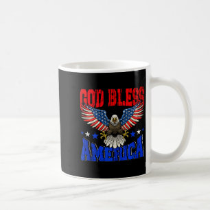 Gott segne Amerika American Eagle Flag 4. Juli  Kaffeetasse