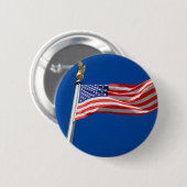 Gott segne Amerika, amerikanische Flagge, Patriot- Button (Vorne & Hinten)