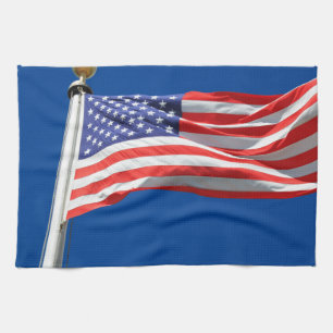Gott segne Amerika, amerikanische Flagge, Patriot- Handtuch