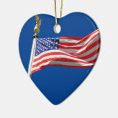 Gott segne Amerika, amerikanische Flagge, Patriot- Keramikornament (Links)