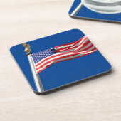 Gott segne Amerika, amerikanische Flagge, Patriot- Untersetzer (Linke Seite)