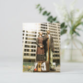 Gott segne Amerika/Amerikanische Gotik Postkarte (Stehend Vorderseite)