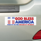Gott segne Amerika Autoaufkleber (Auf Auto)