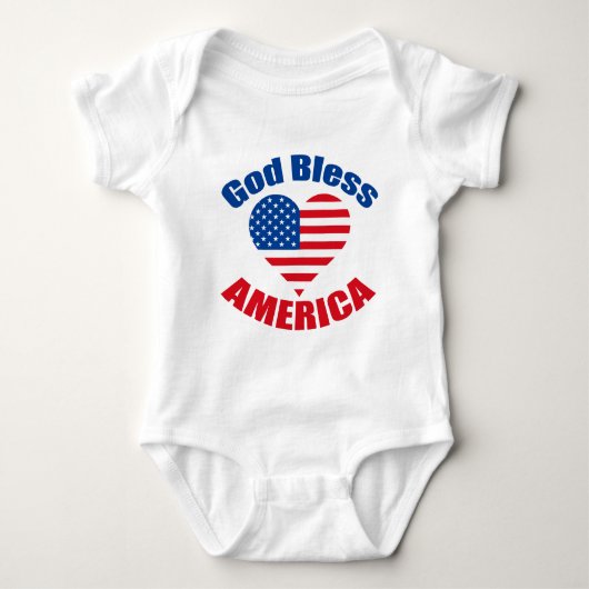Gott segne Amerika Baby Strampler (Vorderseite)
