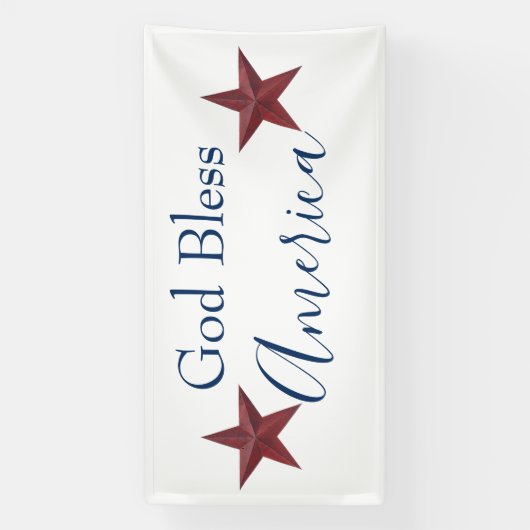 Gott segne Amerika Banner (Vertikal)