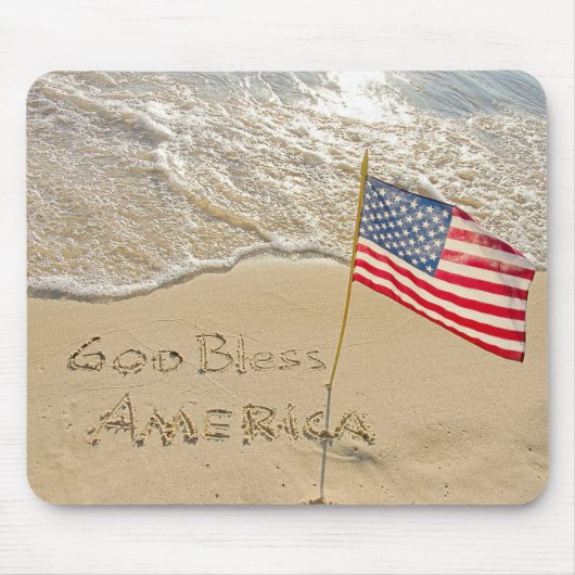 Gott segne Amerika Beach Mousepad (Vorne)