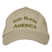 Gott segne Amerika bestickt mit Patriotic Hat
