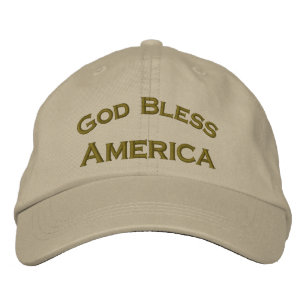 Gott segne Amerika bestickt mit Patriotic Hat Bestickte Kappe