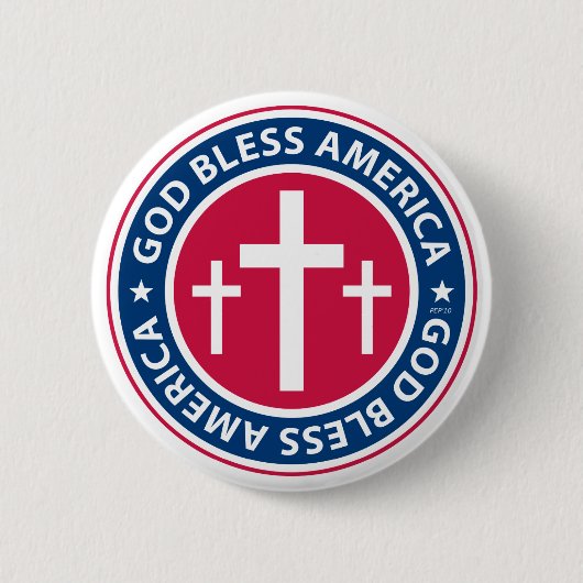 Gott segne Amerika Button (Vorderseite)