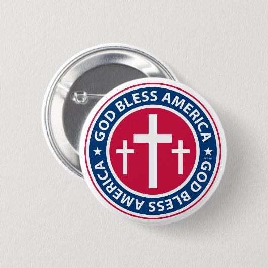 Gott segne Amerika Button (Vorne & Hinten)