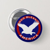 Gott segne Amerika Button (Vorne & Hinten)