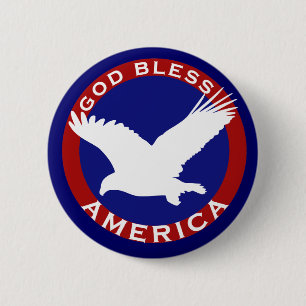 Gott segne Amerika Button