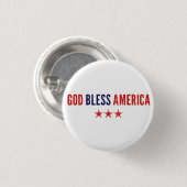 Gott segne Amerika Button (Vorne & Hinten)