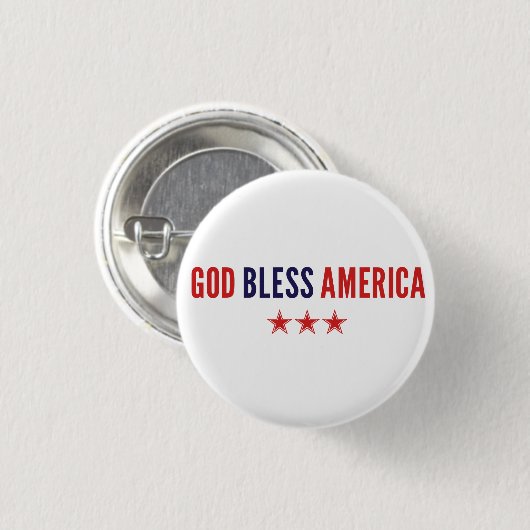 Gott segne Amerika Button (Vorne & Hinten)
