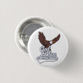 Gott segne Amerika Button (Vorne & Hinten)