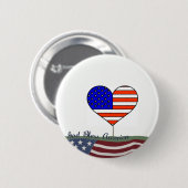 Gott segne Amerika Button (Vorne & Hinten)