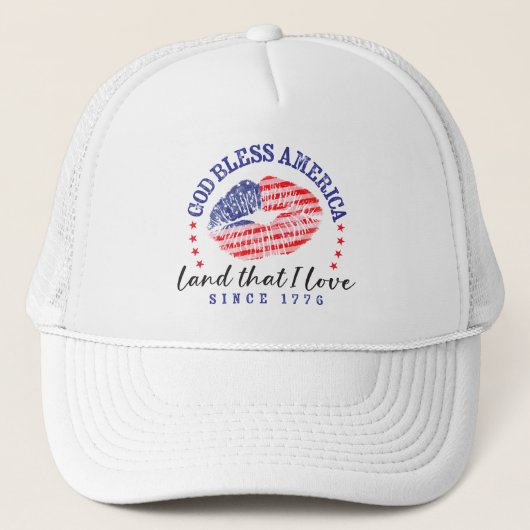 Gott segne Amerika - Cap Truckerkappe (Vorderseite)