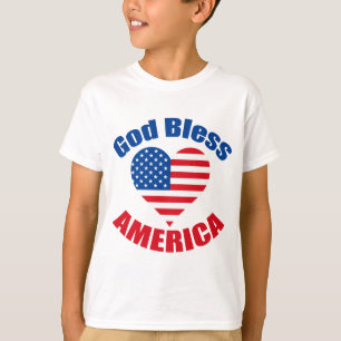 Gott segne Amerika Christlich 4. Juli Kinder T-Shirt