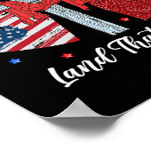 Gott segne Amerika Christlich Herzkreuz Jesus 4. Poster (Ecke)