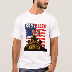Gott segne Amerika" Der amerikanische Stolz Patrio T-Shirt