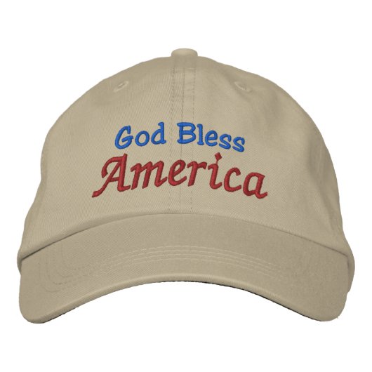Gott segne Amerika durch SRF Bestickte Kappe (Vorderseite)