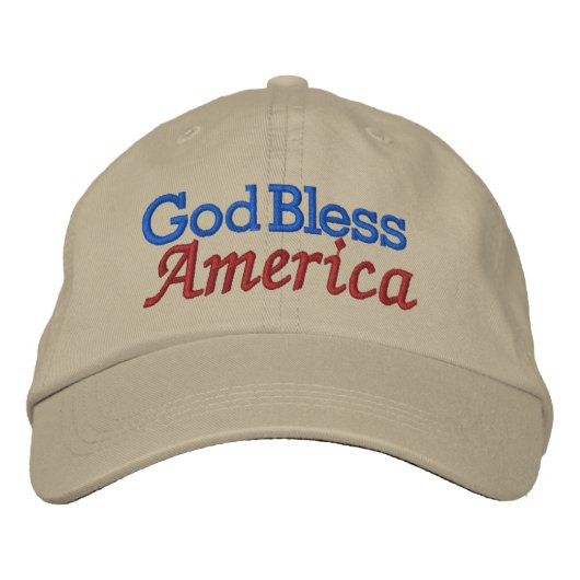Gott segne Amerika durch SRF Bestickte Kappe (Vorderseite)