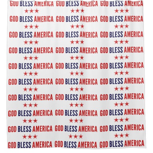 Gott segne Amerika Duschvorhang (Vorderseite)