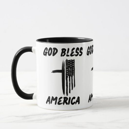 Gott segne Amerika ein hoffnungsvolles Patriotisch Tasse (Links)