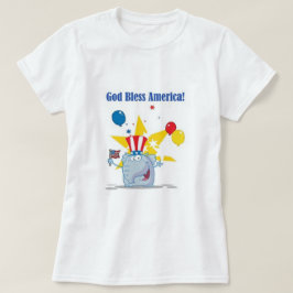 Gott segne Amerika Elefant T-Shirt