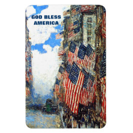 Gott segne Amerika. Fine Art Patriotic Magnet
