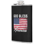 Gott segne Amerika Flag 4. Juli Patriotic Flachmann (Links)