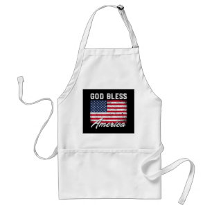 Gott segne Amerika Flag 4. Juli Patriotic Schürze