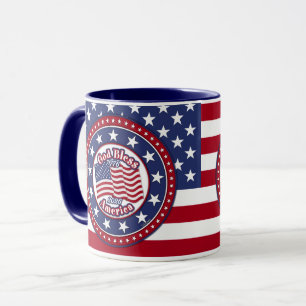 Gott segne Amerika-Flagge 1776-2026 Flagge Tasse