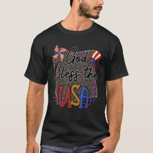 Gott segne Amerika Flagge 4. Juli Männer Frauen P T-Shirt