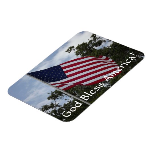 Gott segne Amerika-Flagge Magnet (Linke Seite)