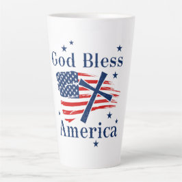 Gott segne Amerika - Flagge Milchtasse