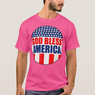 Gott segne Amerika Flagge rot weiß und blau mit st T-Shirt