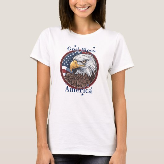 Gott segne Amerika - Flagge T-Shirt (Vorderseite)
