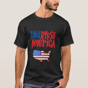 Gott segne Amerika - Flagge T-Shirt