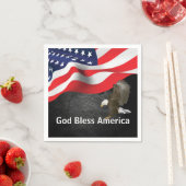 Gott segne Amerika Flagge und Adler Serviette (Beispiel)