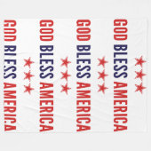 Gott segne Amerika Fleecedecke (Vorderseite (Horizontal))