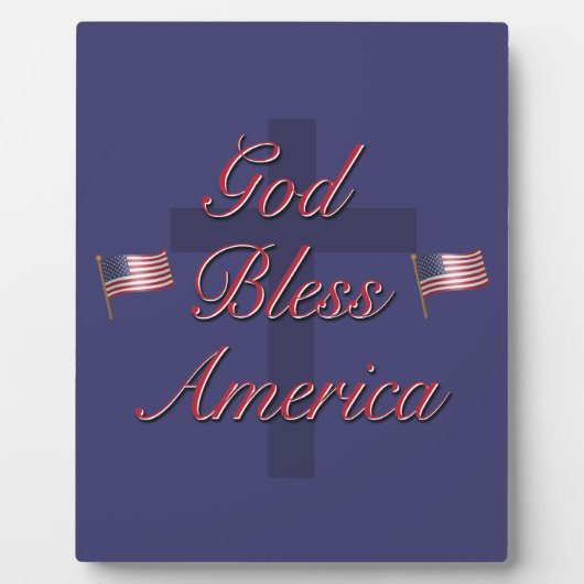 Gott segne Amerika Fotoplatte (Vorderseite)
