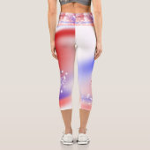 Gott segne Amerika Freiheit Capri Leggings (Rückseite)