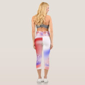 Gott segne Amerika Freiheit Capri Leggings (Rückseite)