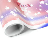 Gott segne Amerika Freiheit Geschenkpapier (Rolleneckpunkt)
